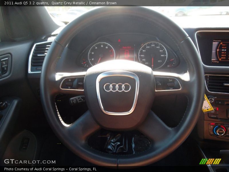 Quartz Grey Metallic / Cinnamon Brown 2011 Audi Q5 3.2 quattro