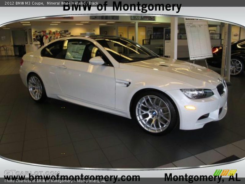 Mineral White Metallic / Black 2012 BMW M3 Coupe