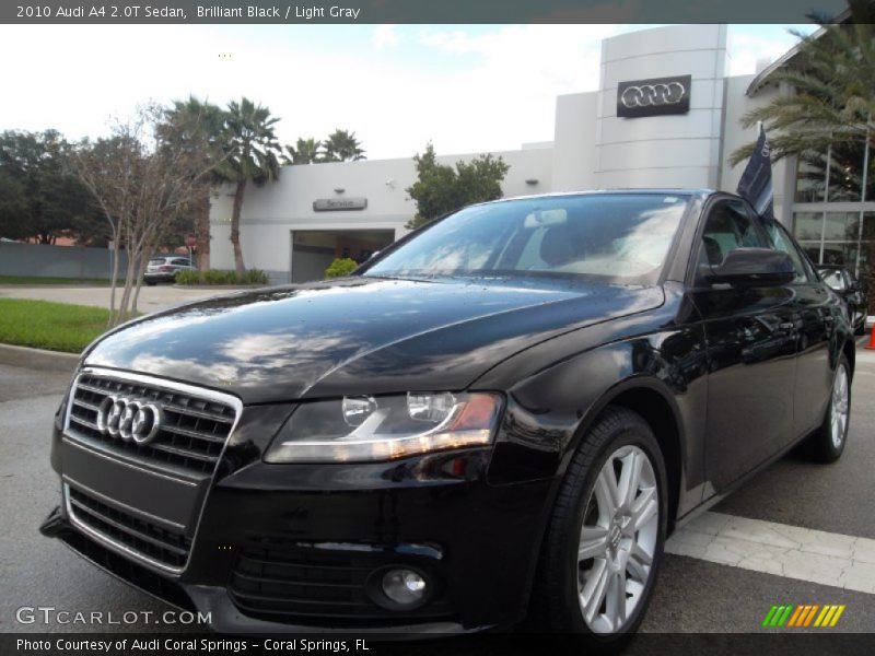 Brilliant Black / Light Gray 2010 Audi A4 2.0T Sedan