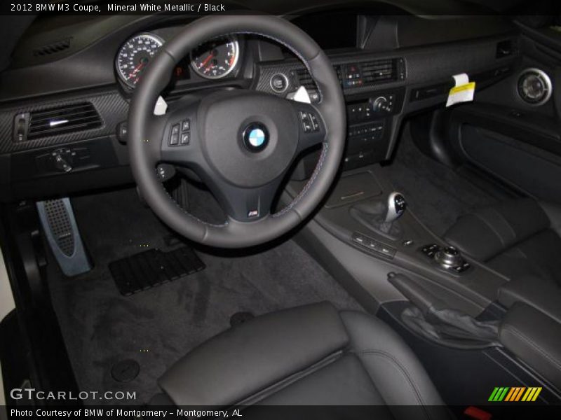 Mineral White Metallic / Black 2012 BMW M3 Coupe