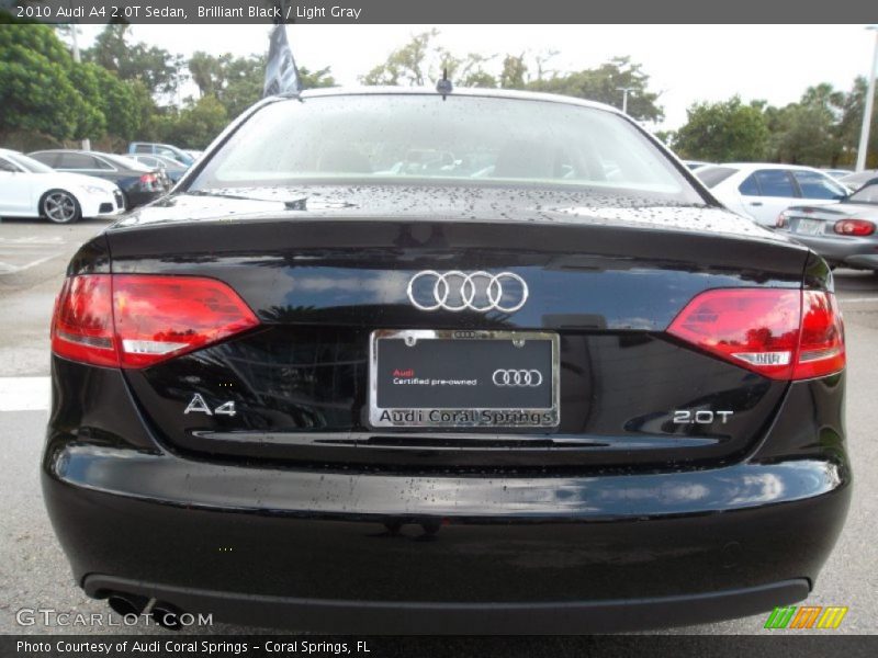 Brilliant Black / Light Gray 2010 Audi A4 2.0T Sedan