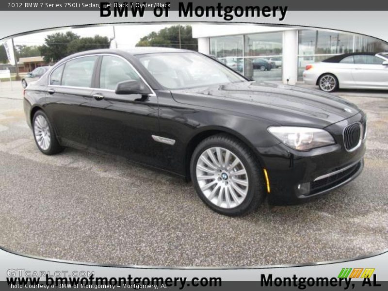 Jet Black / Oyster/Black 2012 BMW 7 Series 750Li Sedan