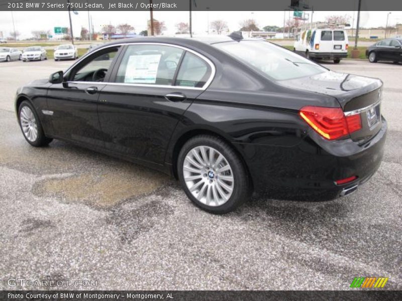 Jet Black / Oyster/Black 2012 BMW 7 Series 750Li Sedan