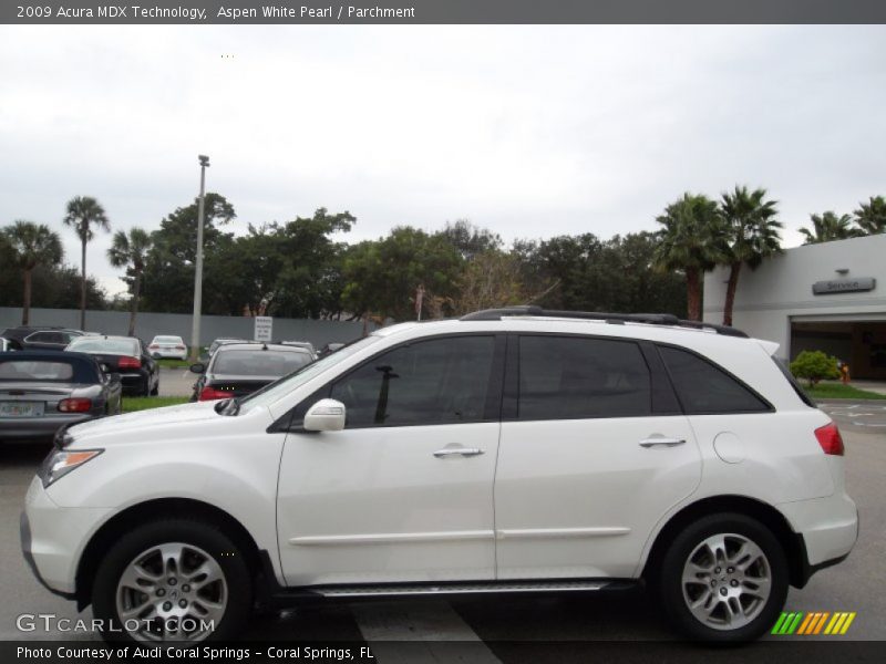 Aspen White Pearl / Parchment 2009 Acura MDX Technology