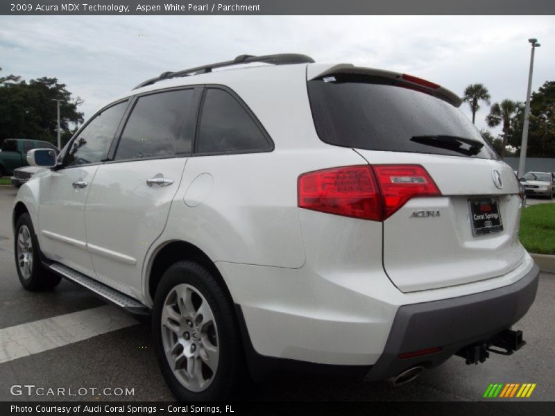 Aspen White Pearl / Parchment 2009 Acura MDX Technology