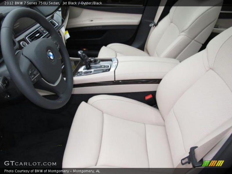 Jet Black / Oyster/Black 2012 BMW 7 Series 750Li Sedan