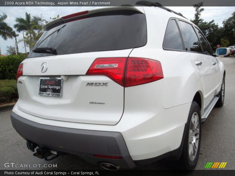 Aspen White Pearl / Parchment 2009 Acura MDX Technology