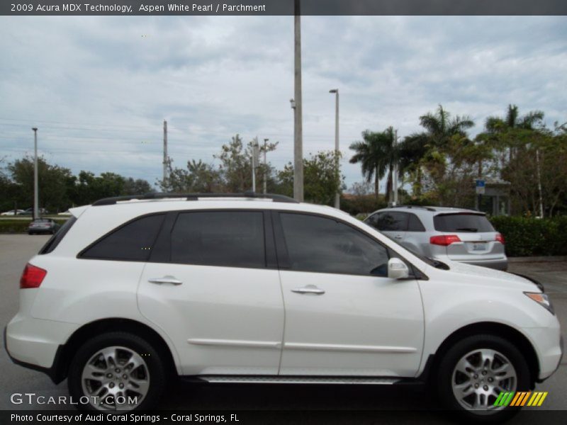 Aspen White Pearl / Parchment 2009 Acura MDX Technology