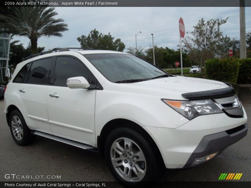 Aspen White Pearl / Parchment 2009 Acura MDX Technology