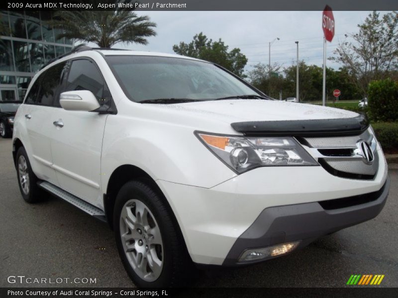Aspen White Pearl / Parchment 2009 Acura MDX Technology
