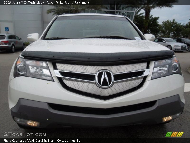 Aspen White Pearl / Parchment 2009 Acura MDX Technology
