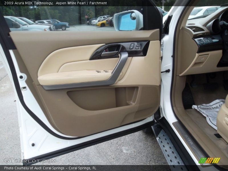 Aspen White Pearl / Parchment 2009 Acura MDX Technology