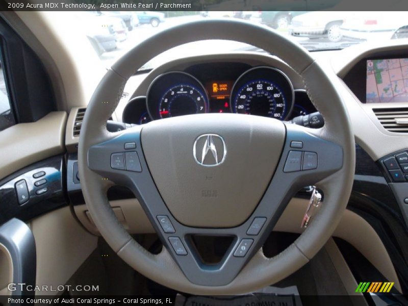 Aspen White Pearl / Parchment 2009 Acura MDX Technology