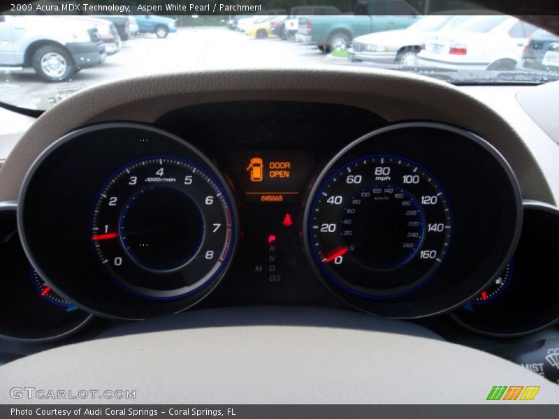 Aspen White Pearl / Parchment 2009 Acura MDX Technology