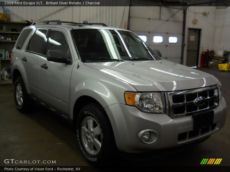 Brilliant Silver Metallic / Charcoal 2009 Ford Escape XLT