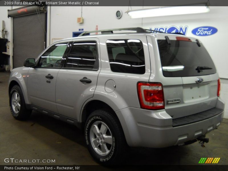 Brilliant Silver Metallic / Charcoal 2009 Ford Escape XLT