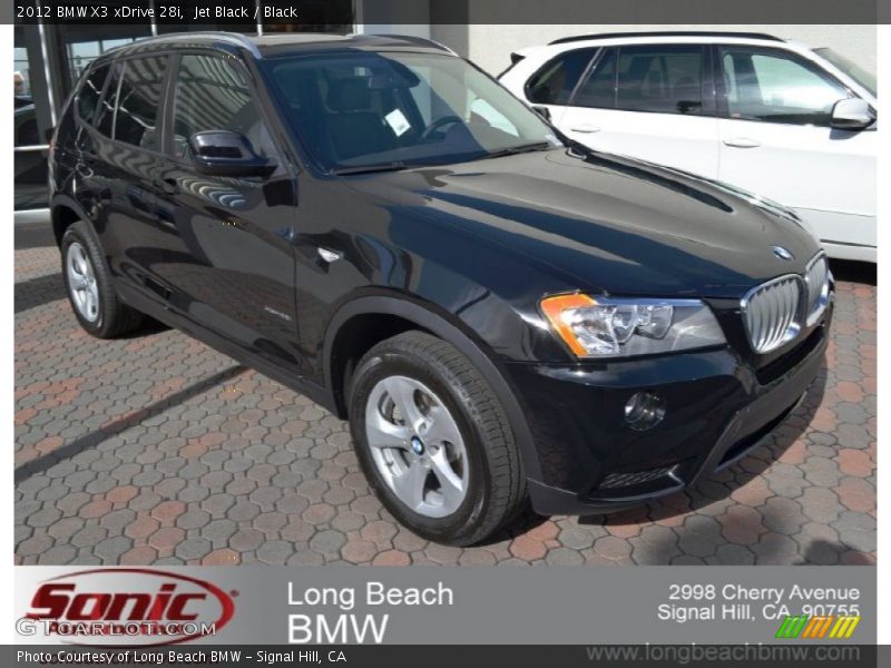 Jet Black / Black 2012 BMW X3 xDrive 28i