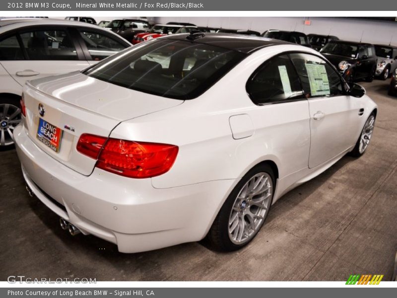 Mineral White Metallic / Fox Red/Black/Black 2012 BMW M3 Coupe