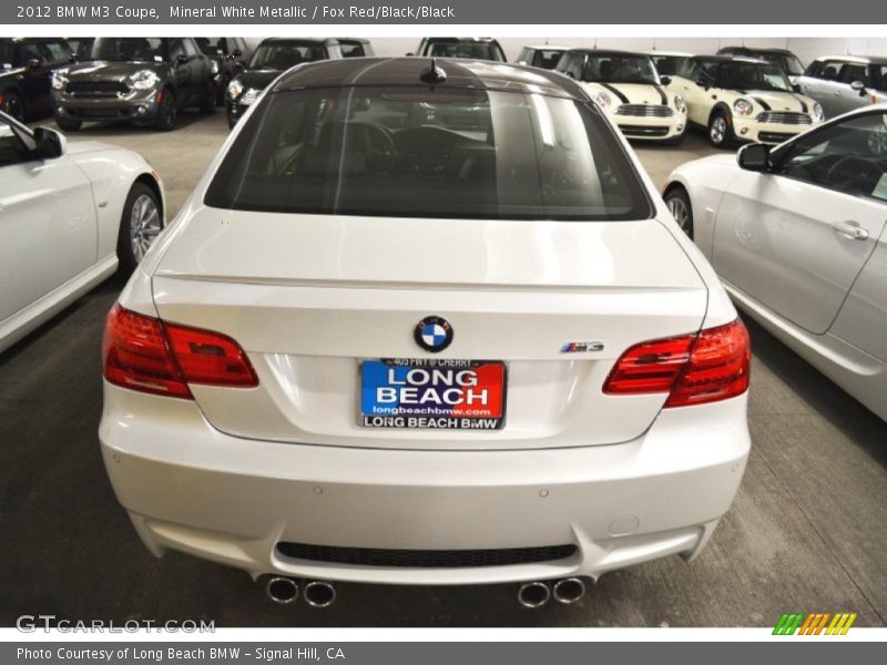 Mineral White Metallic / Fox Red/Black/Black 2012 BMW M3 Coupe
