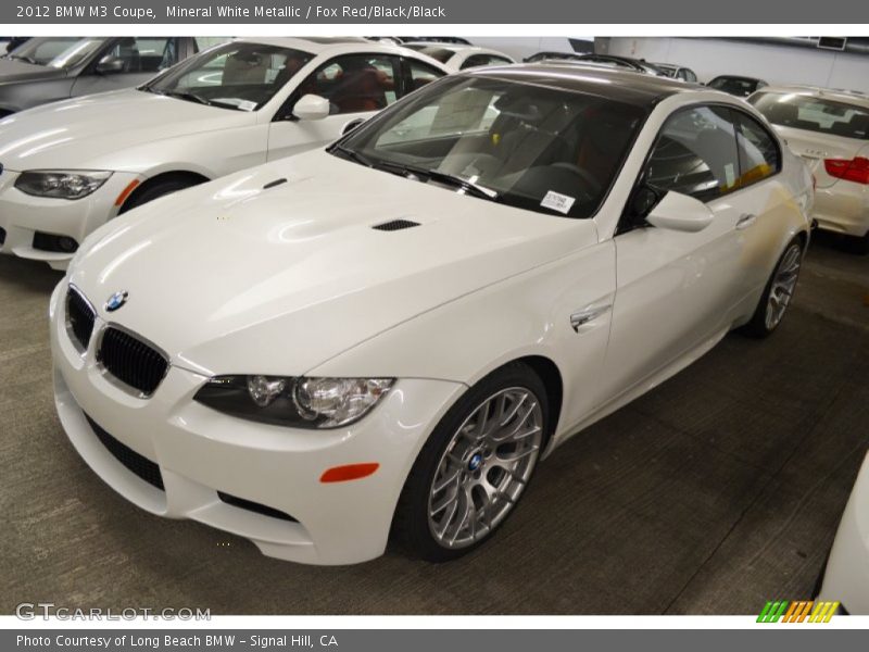 Mineral White Metallic / Fox Red/Black/Black 2012 BMW M3 Coupe