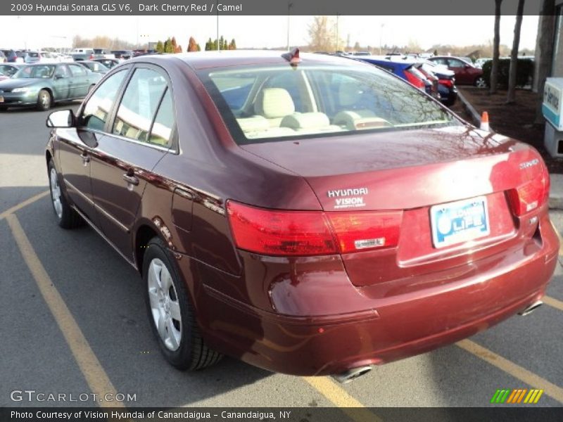 Dark Cherry Red / Camel 2009 Hyundai Sonata GLS V6