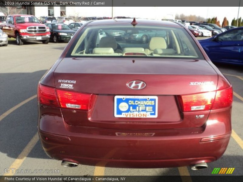 Dark Cherry Red / Camel 2009 Hyundai Sonata GLS V6