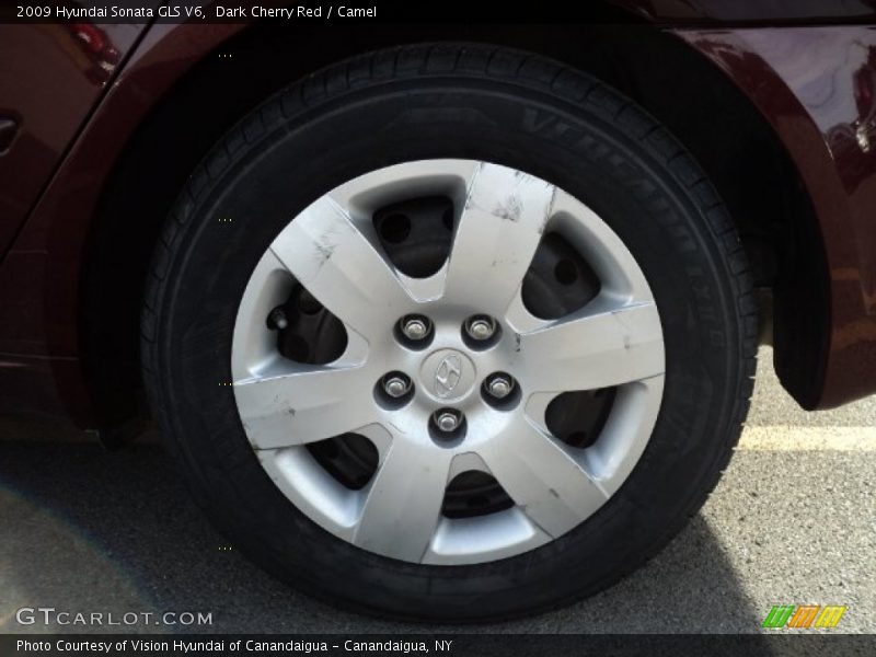 Dark Cherry Red / Camel 2009 Hyundai Sonata GLS V6