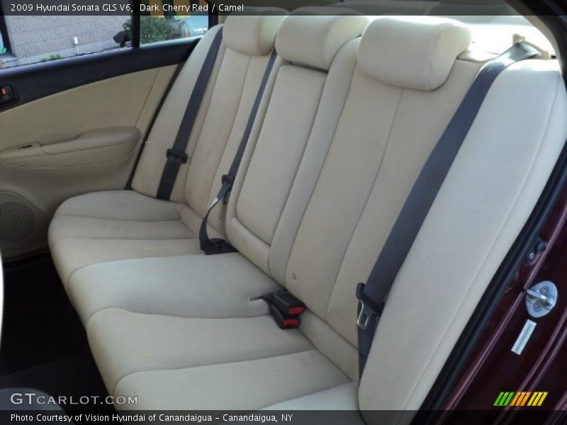 Dark Cherry Red / Camel 2009 Hyundai Sonata GLS V6