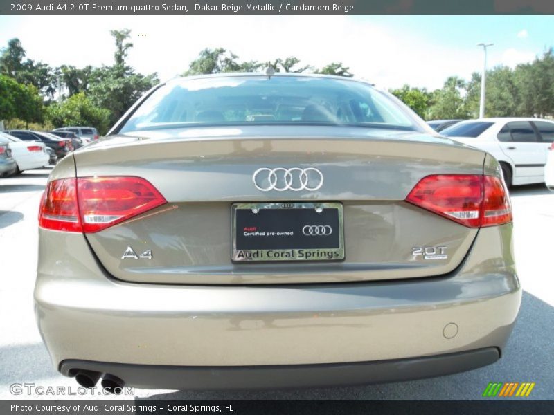 Dakar Beige Metallic / Cardamom Beige 2009 Audi A4 2.0T Premium quattro Sedan