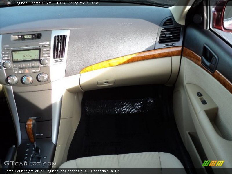 Dark Cherry Red / Camel 2009 Hyundai Sonata GLS V6