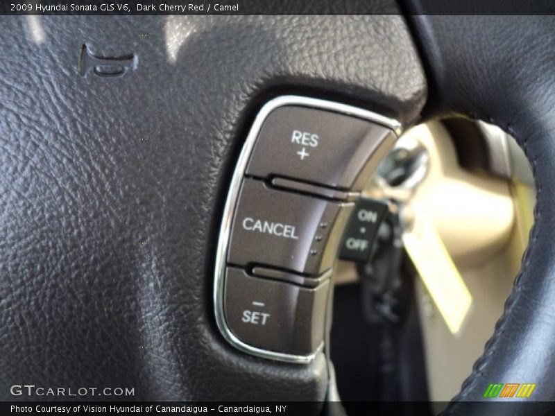 Dark Cherry Red / Camel 2009 Hyundai Sonata GLS V6