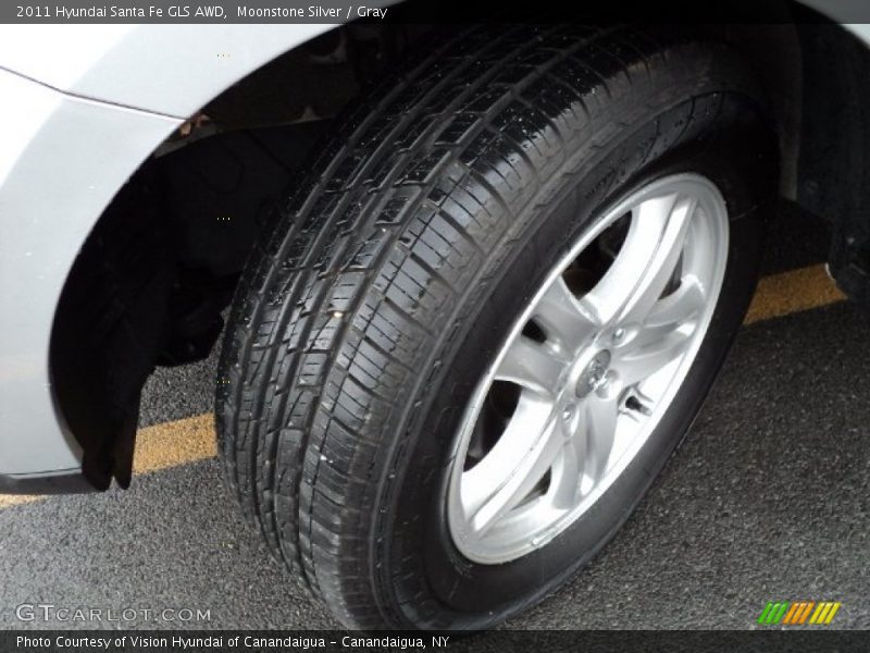 Moonstone Silver / Gray 2011 Hyundai Santa Fe GLS AWD