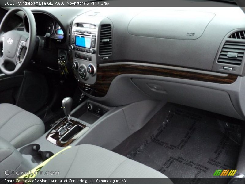 Moonstone Silver / Gray 2011 Hyundai Santa Fe GLS AWD
