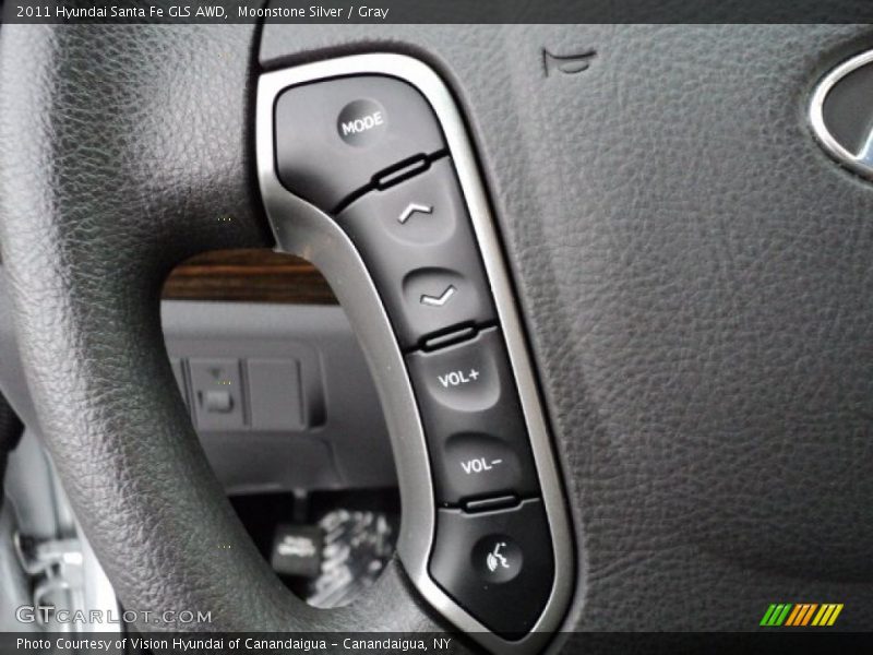 Moonstone Silver / Gray 2011 Hyundai Santa Fe GLS AWD