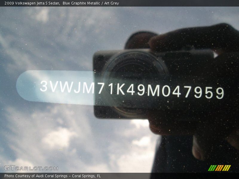 Blue Graphite Metallic / Art Grey 2009 Volkswagen Jetta S Sedan
