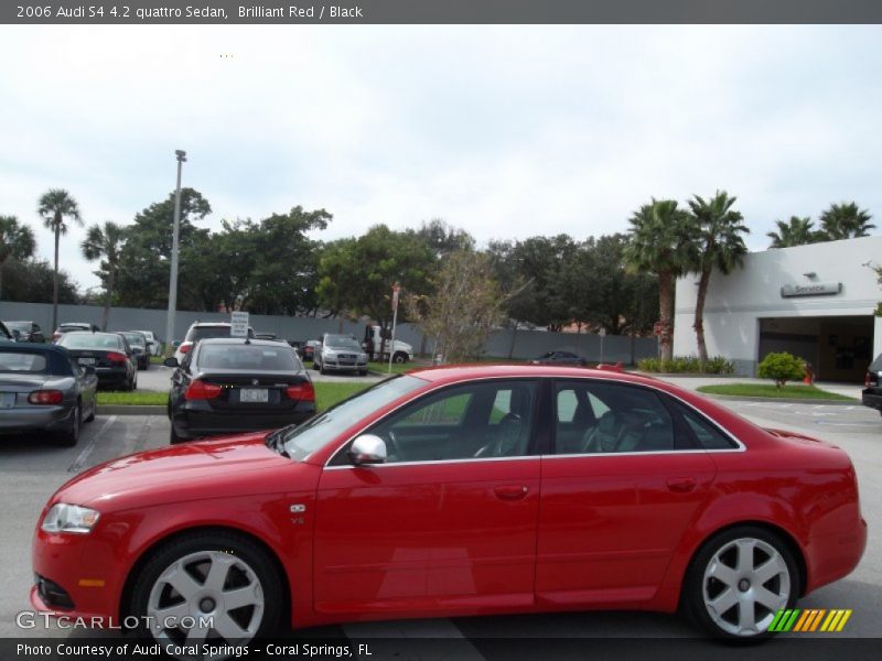 Brilliant Red / Black 2006 Audi S4 4.2 quattro Sedan