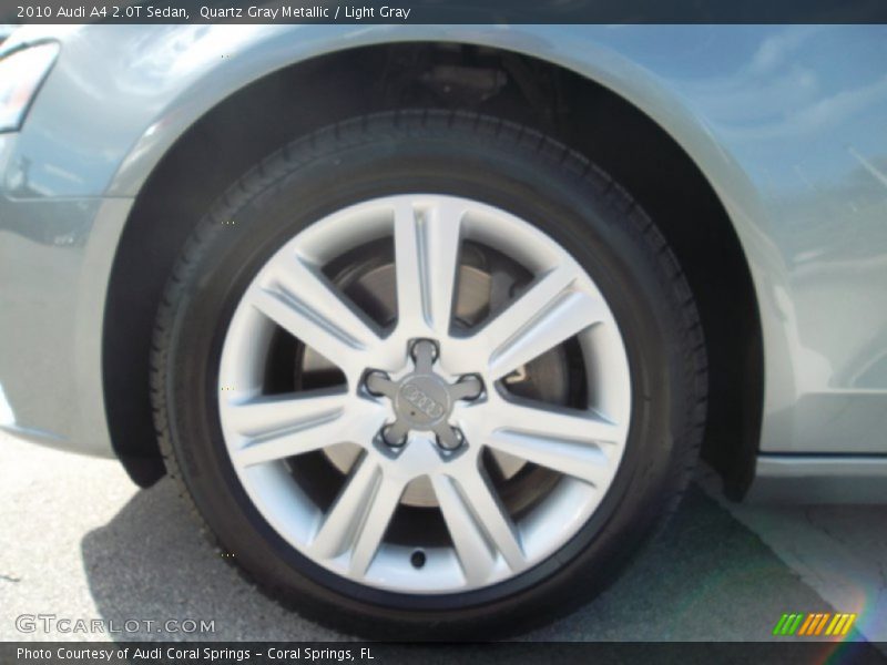Quartz Gray Metallic / Light Gray 2010 Audi A4 2.0T Sedan