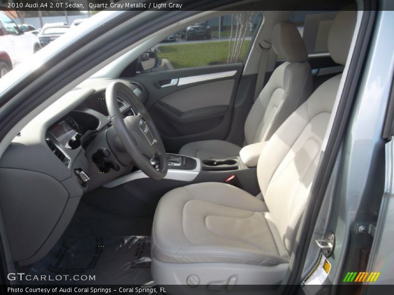 Quartz Gray Metallic / Light Gray 2010 Audi A4 2.0T Sedan
