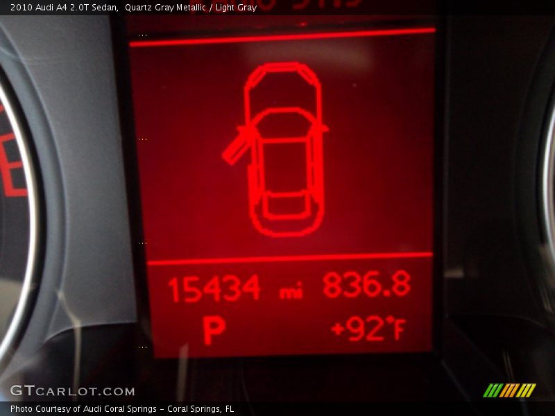 Quartz Gray Metallic / Light Gray 2010 Audi A4 2.0T Sedan