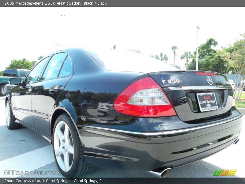 Black / Black 2009 Mercedes-Benz E 350 4Matic Sedan