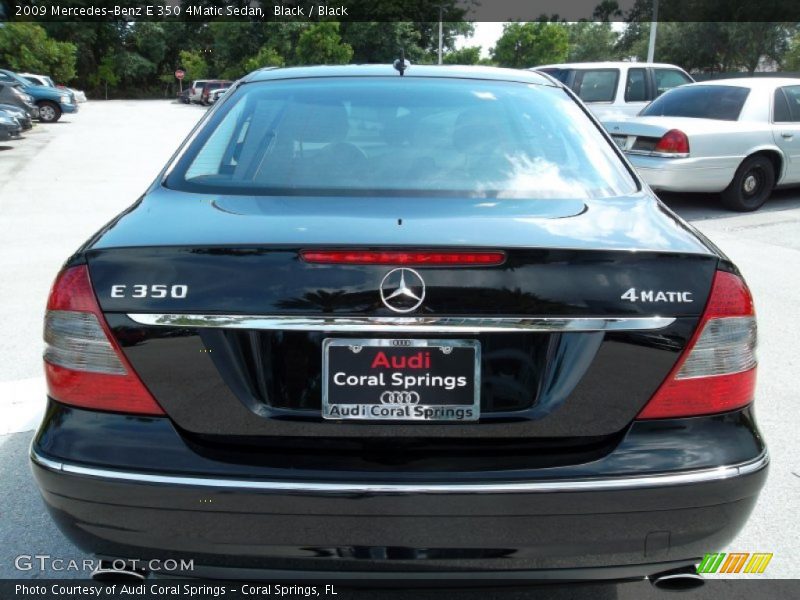 Black / Black 2009 Mercedes-Benz E 350 4Matic Sedan