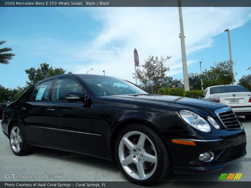 Black / Black 2009 Mercedes-Benz E 350 4Matic Sedan