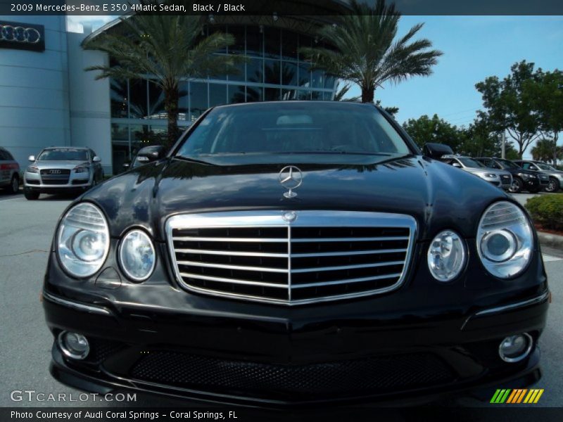 Black / Black 2009 Mercedes-Benz E 350 4Matic Sedan