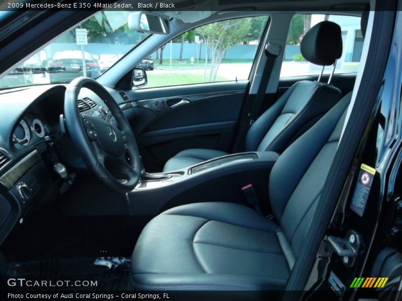 Black / Black 2009 Mercedes-Benz E 350 4Matic Sedan