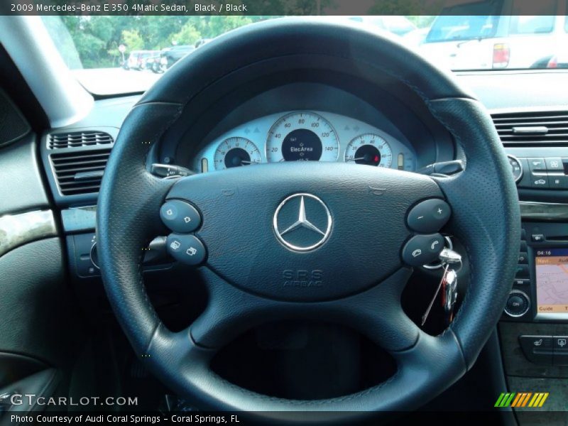 Black / Black 2009 Mercedes-Benz E 350 4Matic Sedan