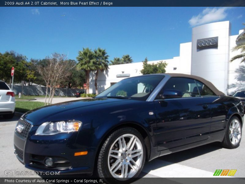Moro Blue Pearl Effect / Beige 2009 Audi A4 2.0T Cabriolet