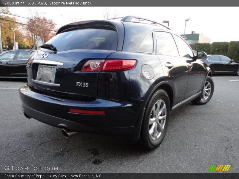 Sapphire Metallic / Brick 2008 Infiniti FX 35 AWD