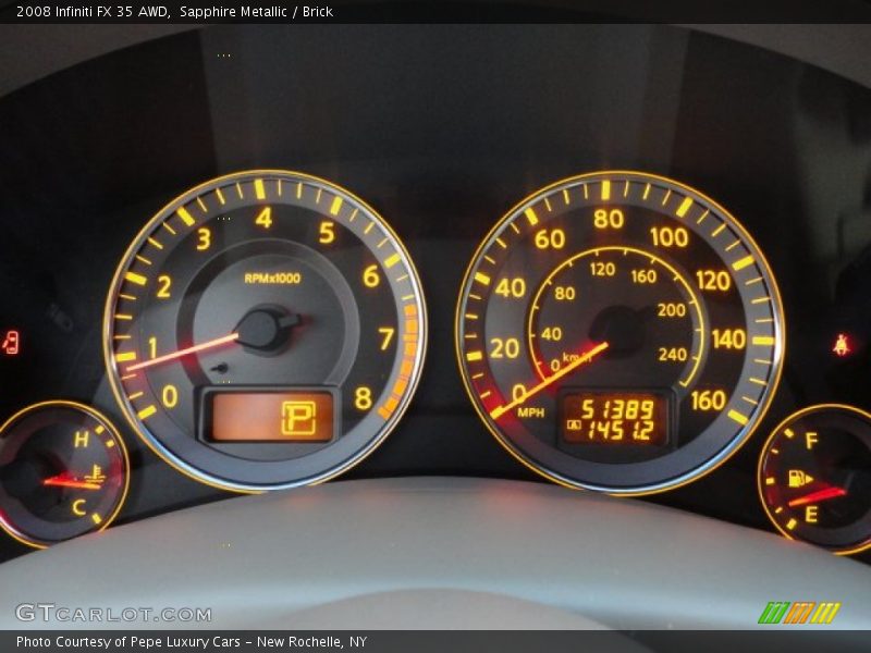 Sapphire Metallic / Brick 2008 Infiniti FX 35 AWD