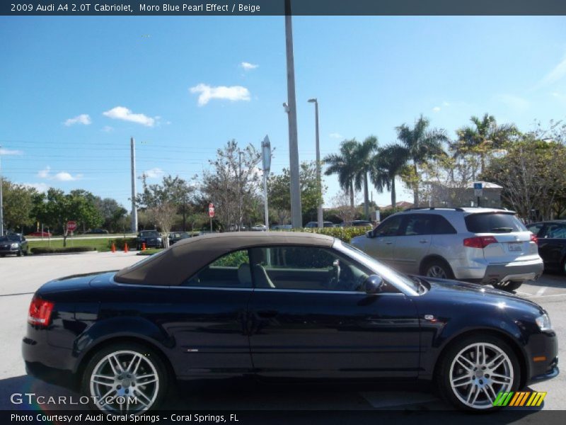 Moro Blue Pearl Effect / Beige 2009 Audi A4 2.0T Cabriolet