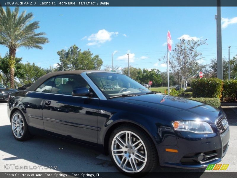 Moro Blue Pearl Effect / Beige 2009 Audi A4 2.0T Cabriolet